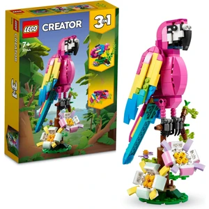 LEGO® Creator Egzotik Pembe Papağan 31144 - 7 Yaş ve Üzeri Çocuklar için Papağan, Balık ve Kurbağa Modelleri İçeren Yaratıcı Oyuncak Yapım Seti (253 Parça)