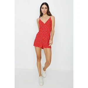 Select Moda Kadın V Yaka Askılı Tulum