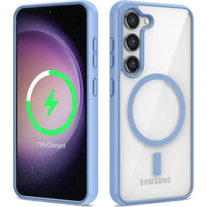 Case 4U Samsung Galaxy S23 Kılıf Kamera Çıkıntılı Magsafe Wireless Şarj Özellikli Ege Kapak Mavi