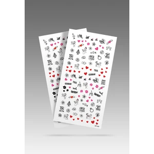 2' Li Evlilik Sembolleri Tırnak Dövmesi, Tırnak Tattoo, Nail Art, Tırnak Sticker