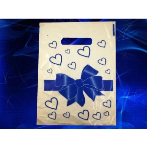 Mavi Fiyonk Baskılı El Geçme Poşet 20 x 30 cm 100 Adet