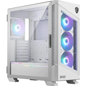 MPG VELOX 100R WHITE Temperli Cam 1 x A-RGB Fan 4 x 120mm Fan ATX Gaming Bilgisayar Kasası