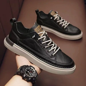 Good Shop 2023 Yaz Yeni Erkek Ayakkabıları Tüm Maç Spor Küçük Beyaz Düz Ayakkabı Erkek Rahat Slip-On Deri Ayakkabı Su Geçirmez Moda Ayakkabılar (Yurt Dışından)