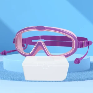 Çocuk Büyük Çerçeve Yüzücü Gözlükleri - Mor (Yurt Dışından)