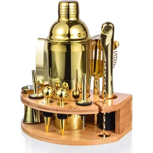 12 Parça 750ML Kokteyl Çalkalayıcı Seti - Altın (Yurt Dışından)