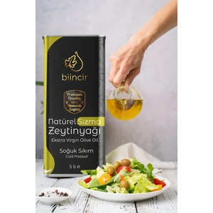 Natürel Sızma Erken Hasat Zeytinyağı Soğuk Sıkım 5 Lt
