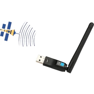 W-7 300MBPS USB Antenli Uydu Alıcılı+ Pc Wifi Kablosuz Alıcı Adaptör MTK7601 Chipset Wlan