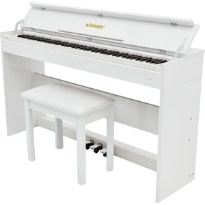 SLP-245 WH Dijital Konsol Piyano, Bluetooth, Tuş Hassasiyeti, 88 Tuşlu, Kapaklı (Kulaklık ve Tabure Hediyeli)