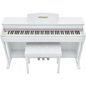 SLP-275 WH Dijital Konsol Piyano, Bluetooth, Tuş Hassasiyeti, 88 Tuşlu, Kapaklı (Kulaklık ve Tabure Hediyeli)