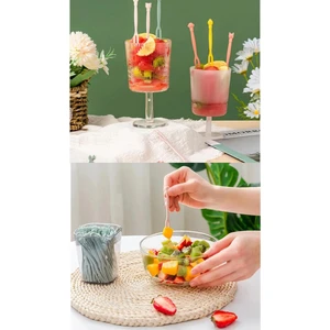 Yok Yok Ambalaj Plastik Cin / Cips / Meyve / Baklava / Sunum Çatalı 100 Adet