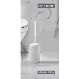 Orsa Home Beyaz Çizgi Desenli Tuvalet Fırçası 291