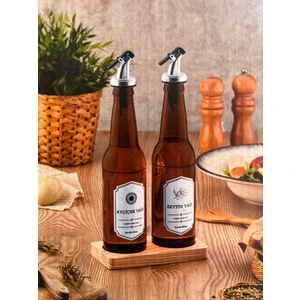 Yağlık Takımı Sirkelik  Ayçiçek Zeytin Yağı Ahşaplı 3 Parça