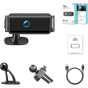 Heptek İletişim Otomatik Sensörlü Havalandırma ve Düz Zemin Dizayn Araç Telefon Tutucu (921)