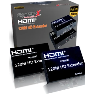 APX-120M-B CAT5E/CAT6 120M Fullhd 1080P 3D HDMI Extender HDMI Menzil Genişletme Arttırma Uzatma