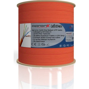 Cat6 23AWG 305M Outdoor 0,57MM Turuncu Utp Kablo
