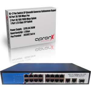 16 Port 10/100 16 Poe Ports+2gb Uplink+1sfp 260W Switch