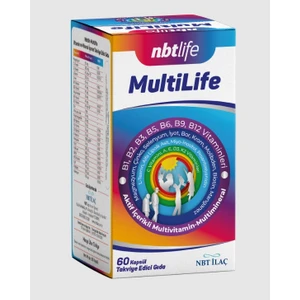 Nbt Life Multilife Aktif İçerikli Multivitamin Multimineral Takviye Edici Gıda 60 Kapsül
