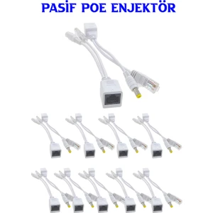 Pasif Poe Enjektör Poe Splitter Poesiz Ip Kamera Için 10 Çift