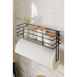 Boz Concept Home Yapışkanlı Paslanmaz Mutfak Rafı Lüks Baharatlık Kağıt Havlu Mutfak Düzenleyici Baharatlık