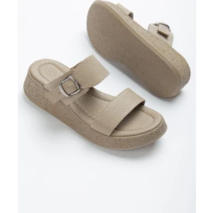 Vizon  Deri Kadın Terlik