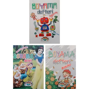 Boyama Defteri: Robotlar-Masal Kahramanları-Bitkiler