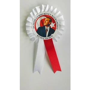 Yıldız Kurdela Ankaraa 29 Ekim Cumhuriyet Bayramı Kurdela , Kurdale Kurdela Yaka Kokartı Kokart Rozet