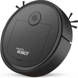 Robotik Vakum Akıllı Düşük Gürültü Yakalayıcı Halı Temizleyici, Siyah (Yurt Dışından)