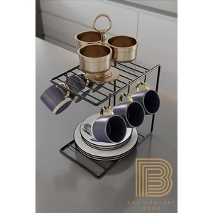 Boz Concept Home 6lı Kahve Fincan Askılığı Kupa Askısı Mutfak Düzenleyicisi