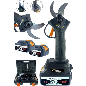 Lieber German Teknoloji 128VF 10AH Çelik Şanzıman 32MM Ağızlı 2x Akülü Dal Bağ Kesme Makası