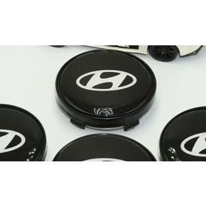 Hyundai Jant Göbeği Siyah Kapak Seti 60MM
