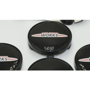 Mini John Cooper Works Logo Siyah Jant Göbeği Kapak Seti