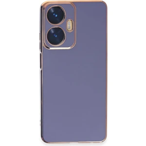 Realme C55 Kılıf Parlak Detaylı Kamera Korumalı Volet Silikon
