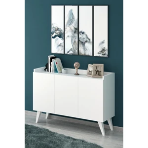 Fly Mutfak Ariane White Çok Amaçlı Dolap 83 cm Yükseklik 121 cm Genişlik 37 cm Derinlik ile Fonksiyonel Kullanım