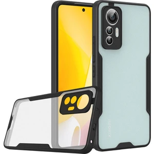 Case 4U Xiaomi Mi 12 Lite Kılıf Kamera Korumalı Ultra Ince Buzlu Mat Renkli Parfe Silikon Kapak Siyah