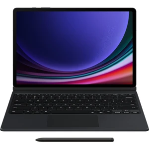 Galaxy Tab S9 Plus Mousepadli Klavyeli Kapaklı Kılıf - Siyah