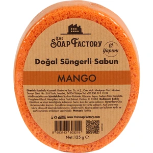 The Soap Factory Doğal Süngerli Mango Sabunu 125 gr - Lüks - Tüm Cilt Tipleri İçin - Ferahlatıcı ve Rahatlatıcı Duş Deneyimi - Mükemmel Cilt Bakımı - Kolay Kullanım - Mükemmel Koku