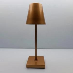 Bahar Aydınlatma Konik Şapka Metal Gold Gövde Masa Lambası