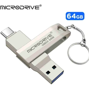 256GB.128GB.64GB.Type-C ve Usb 3.0 Hızlı Sağlam USB Flash Bellek Otg Çift Giriş Orjinal Metal
