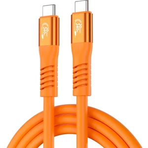 USB C Görüntü, Ses ve Data Kablosu - 1metre Sıvı Silicon , USB 3.2, 20GBPS, 240W, 4K 144Hz, 4K 120Hz, 4K 60Hz, Hdr -