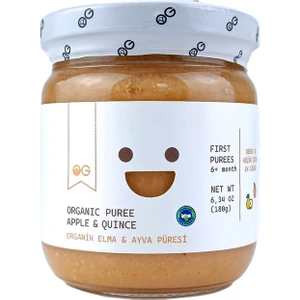 OG natural Organik Elma &  Ayva Püresi 180 gr +6  Ay