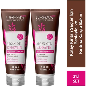 URBAN Care Argan Yağı&Keratin Kolay Kırılan Saçlara Özel Şampuan X2 Adet -250 ML
