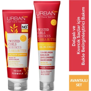 Urban Care Hibiscus & Shea Butter Kıvırcık ve Dalgalı Saçlara Özel Saç Bakım Seti - Vegan