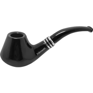 Siyah Parlak Sandalwood Bilezikli Ahşap Pipo RC99