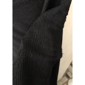 Örme Bürümcük Kumaş Likralı Çift En Siyah ( Crop-Bluz-Pantolon-Elbise Vs)