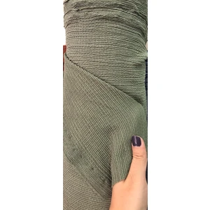 Türkanlar Home Örme Bürümcük Kumaş Likralı Çift En Haki Renk ( Crop-Bluz-Pantolon-Elbise Vs)