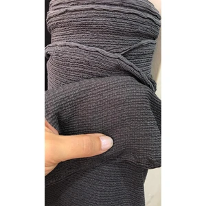 Örme Bürümcük Kumaş Likralı Çift En Antrasit ( Crop-Bluz-Pantolon-Elbise Vs)