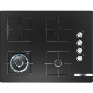 POH7C6O12O Serie 2 Gazlı Ocak 67 Cm Siyah Cam