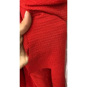 Örme Bürümcük Kumaş Likralı Çift En Kırmızı ( Crop-Bluz-Pantolon-Elbise Vs)
