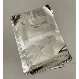 Lüx Metalize Bantlı Poşet 20X35  cm Gümüş 50 Li (1 Paket 50 Adet)