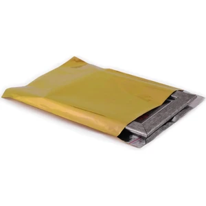 Metalize Bantlı Poşet 25X35  cm Altın 100 Lü (1 Paket 100 Adet)